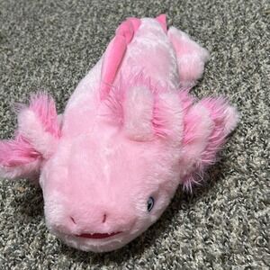 The Petting Zoo Pink Fuzzy Fluffy Axolotl Plush 15" NWOT